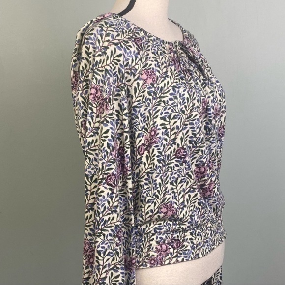 Lucky Brand flowers and vines elastic waist blouse in size Small. EUC - Picture 5 of 11